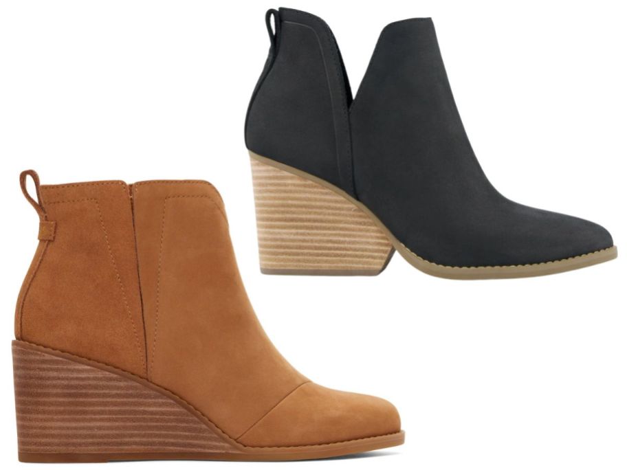 a tan and black boot