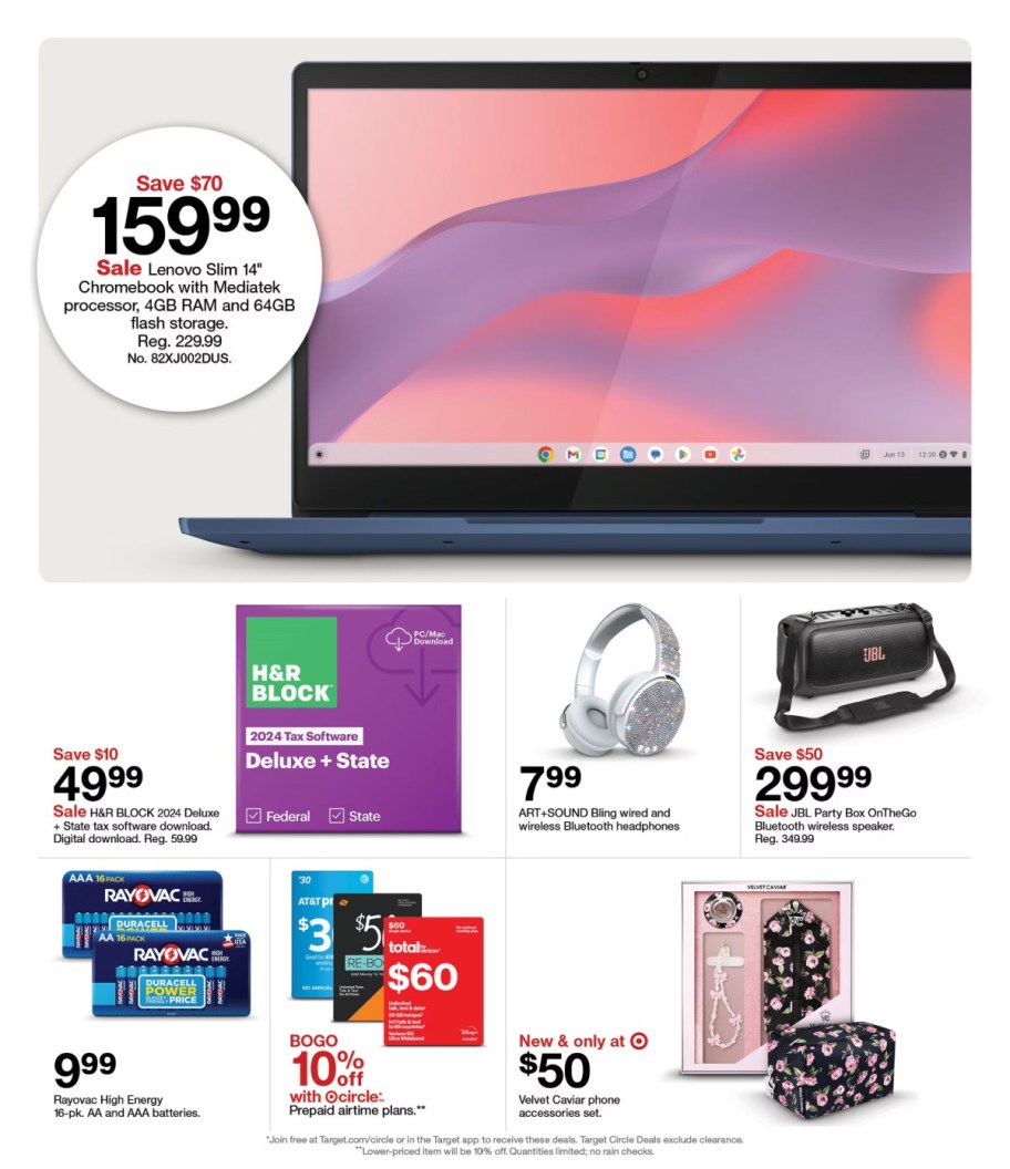 page from Target ad