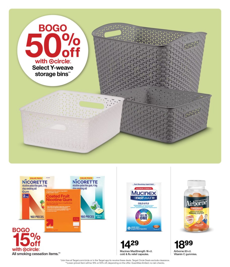 page from Target ad