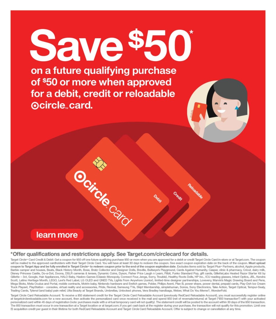 page from Target ad