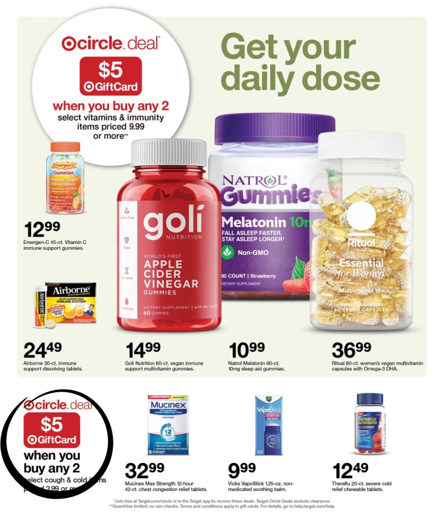 page from Target ad