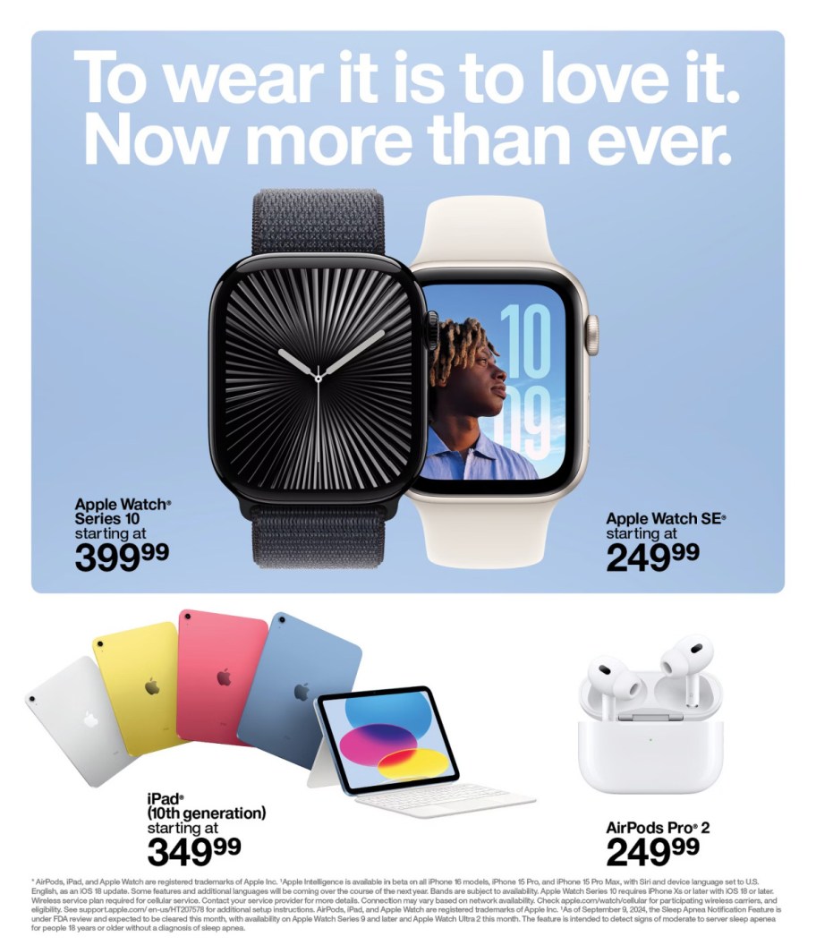 page from Target ad