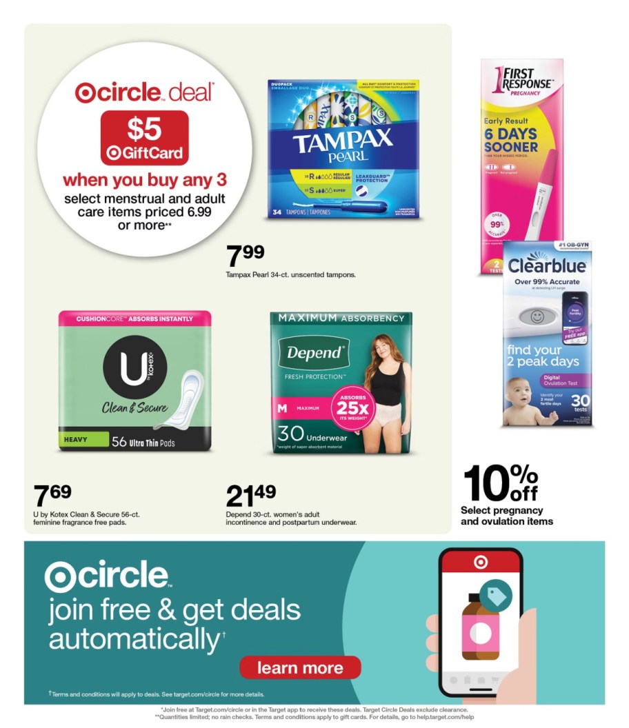 page from Target ad