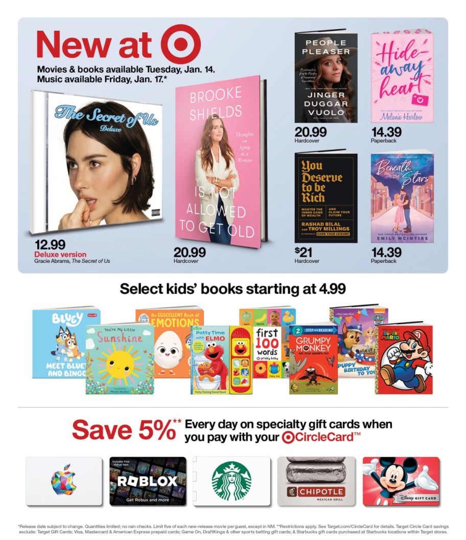 page from Target ad