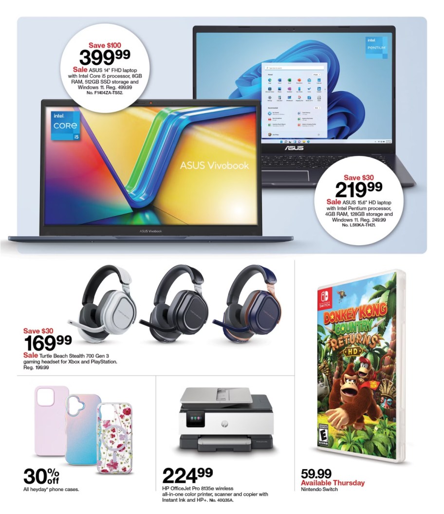 page from Target ad