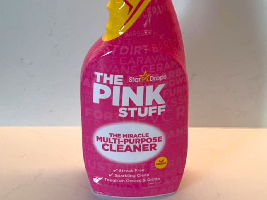 A bottle of the pink stuff cleaning spray