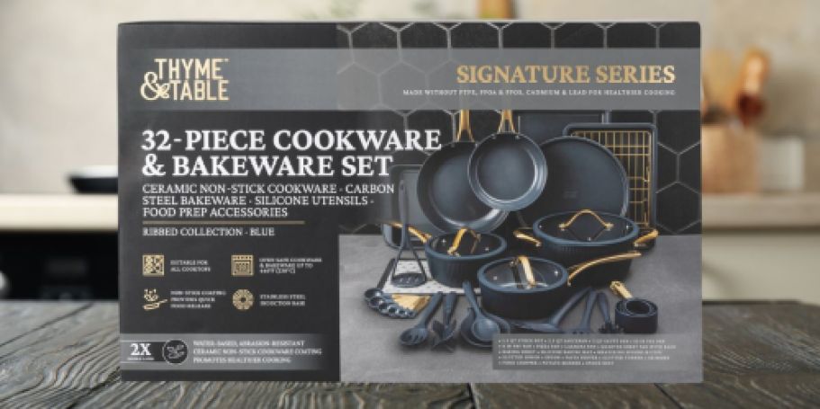 OVER $100 Off Thyme & Table 32-Piece Cookware Set on Walmart.com