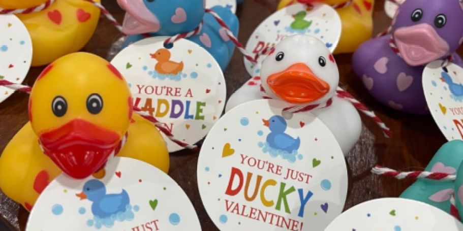 Valentine’s Day Rubber Ducks 24-Pack Only $14.39 on Amazon (Includes Gift Tags)