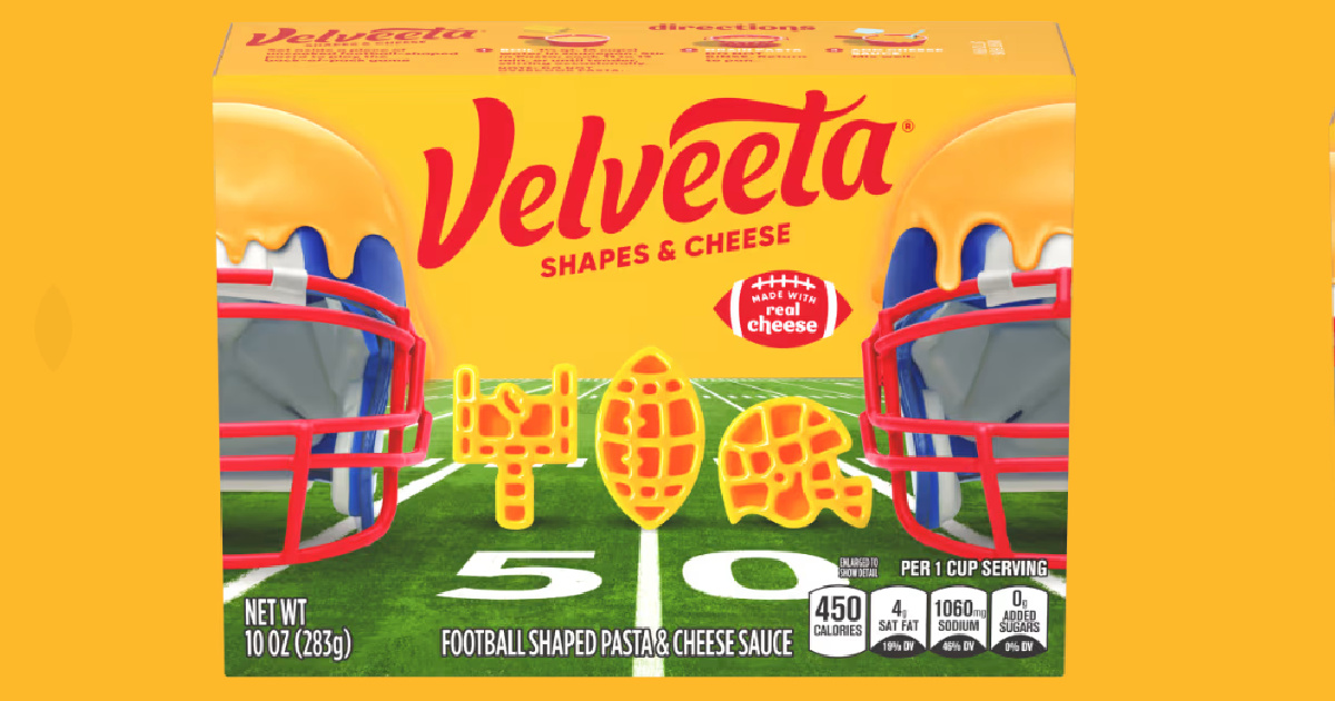 Velveeta Football Shaped Mac & Cheese Dinner Now Available (Fun for Game Day!)