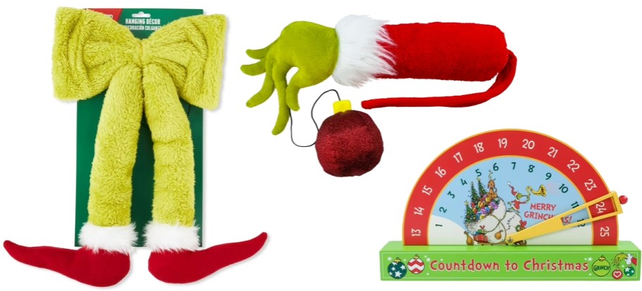 grinch themed christmas decor pieces