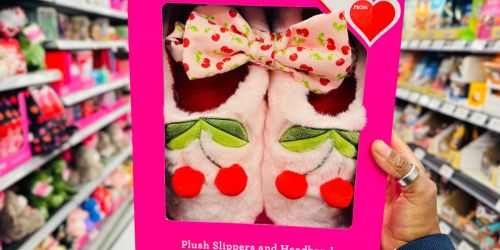 Valentine’s Day Slippers w/ Headband Sets ONLY $10.44 on Walmart.com