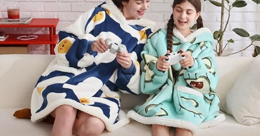 TWO Wearable Blanket Hoodies Only $9.99 Each on Amazon