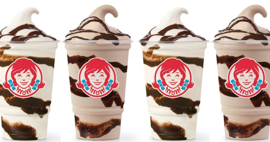 Four Wendy's Frosty's side-by-side