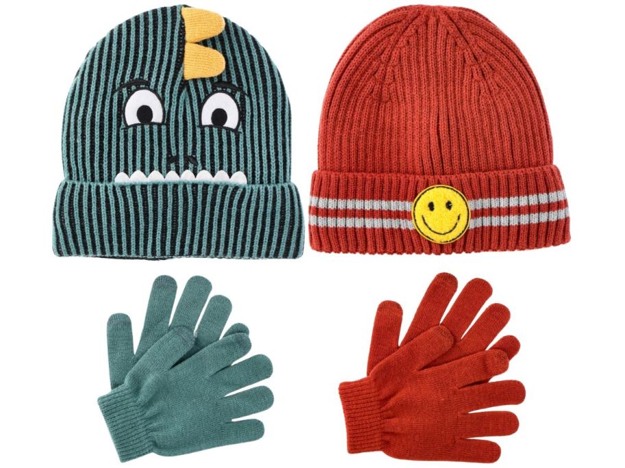 Wonder Nation Big Boys Glove and Hat Set