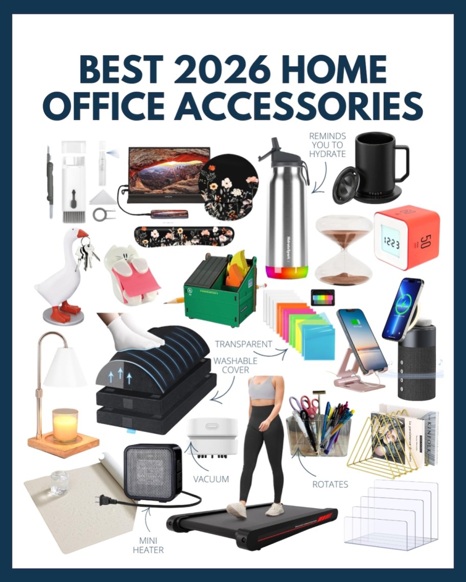 collage of the best office accessories