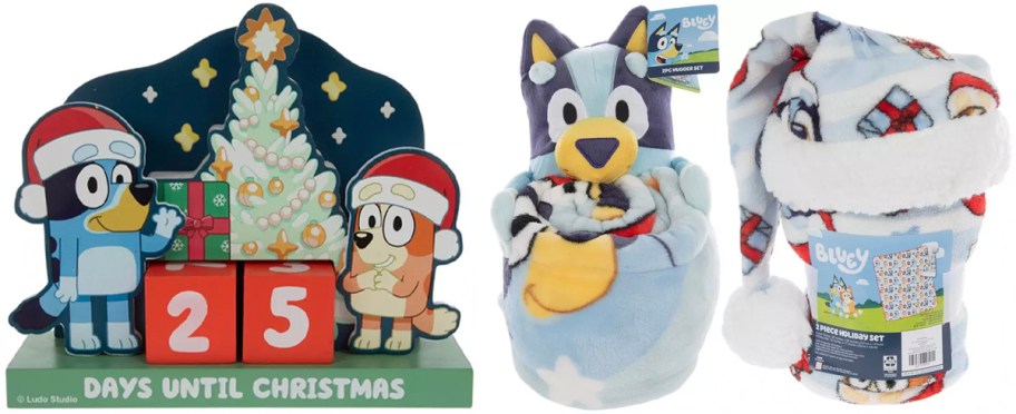 bluey countdown and blankets 
