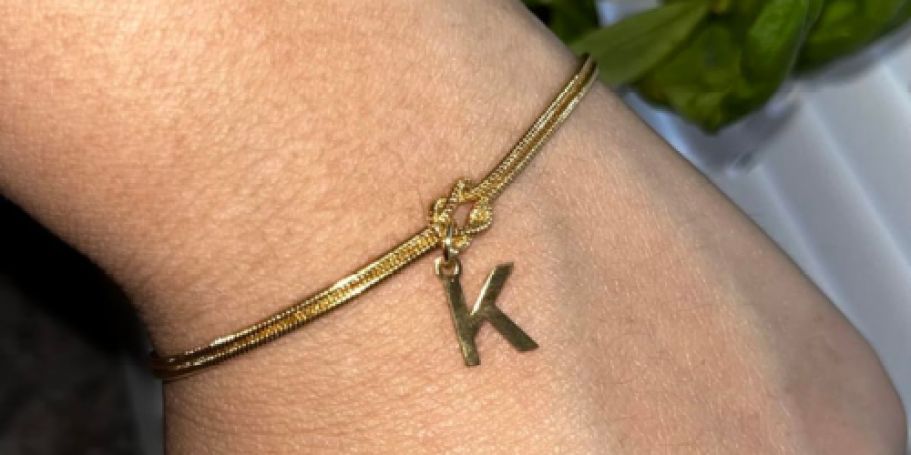 Initial Charm Bracelets from $3.99 on Amazon