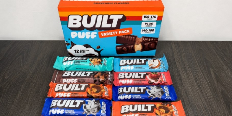 Buy 1, Get 1 FREE Built Puff Protein Bar 12-Counts on Amazon