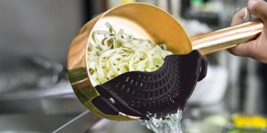 Clip-On Strainer Just $8.49 on Amazon | Over 8K 5-Star Ratings!