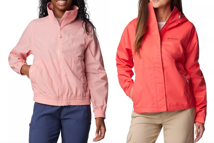 womens light pink and peach jackets