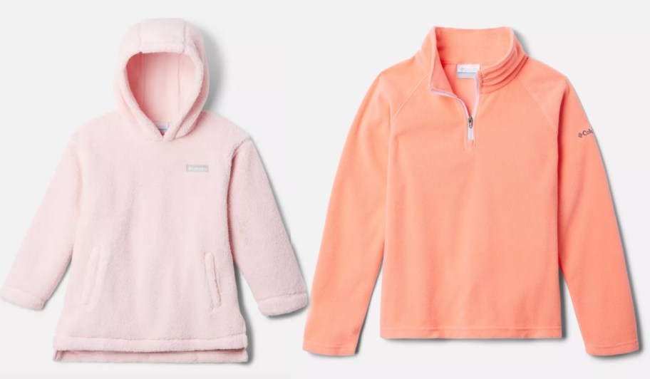 pink and coral fleece jackets