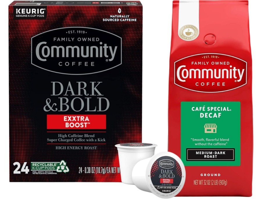 community coffe k-cups and ground