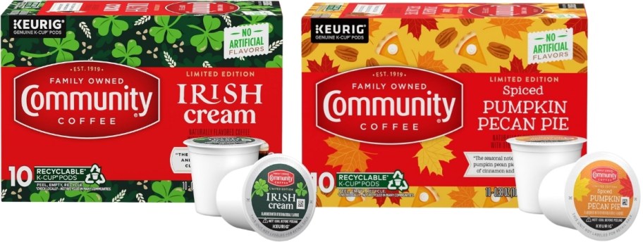 community coffee flavored k cups