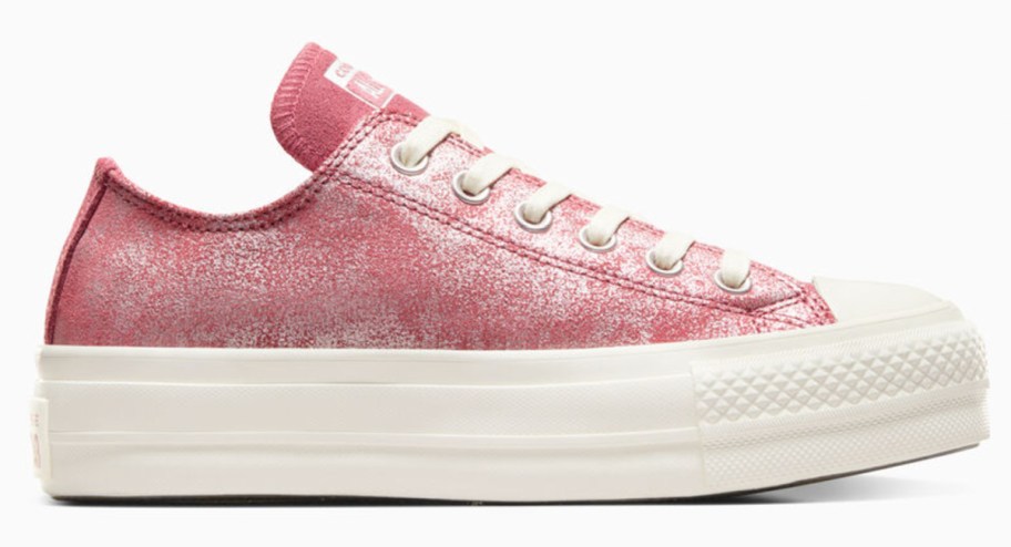 pink glitter low top shoes