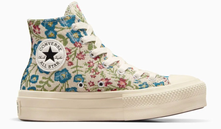 floral tapestry high top shoes