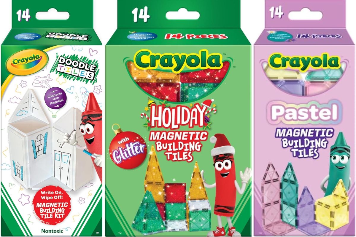 CALOBYE+ 3セット(個別売り可)ひとつ8640円→4000円！×3 Crayola 14-Piece Magnetic Doodle Tile Sets from $11.69 on Amazon