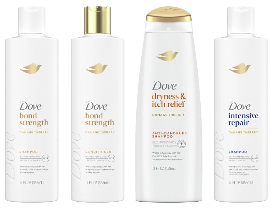 dove shampoo and conditioner stock images