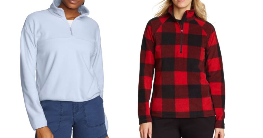 two women wearing eddie bauer jackets