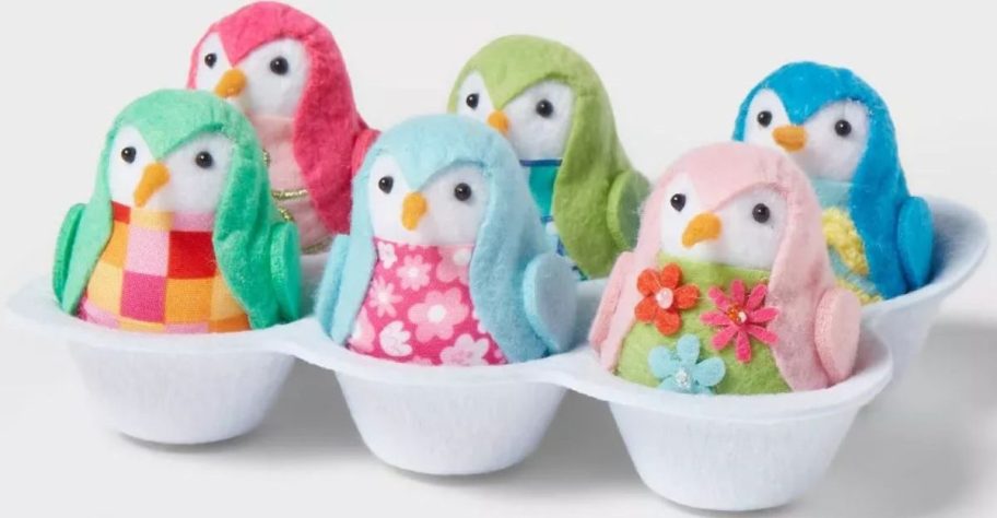 6 pack stock image of feathers and chicks