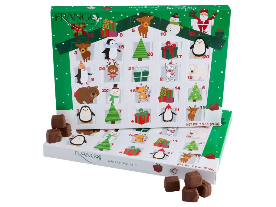 Frango Chocolates Holiday Milk Mint Chocolate Advent Calendar 2-Pack