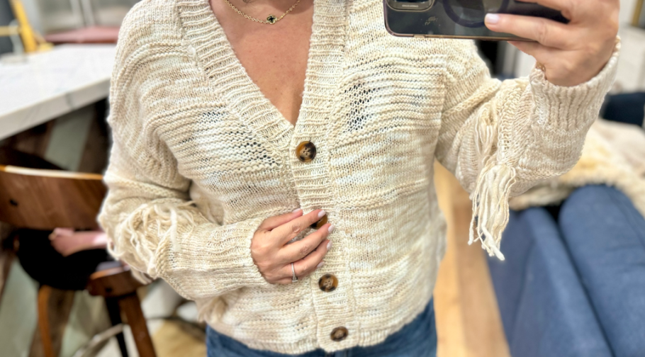 Up to 70% Off Jessica Simpson Clothing on Walmart.com (Fringe Cardigan ONLY $10!)