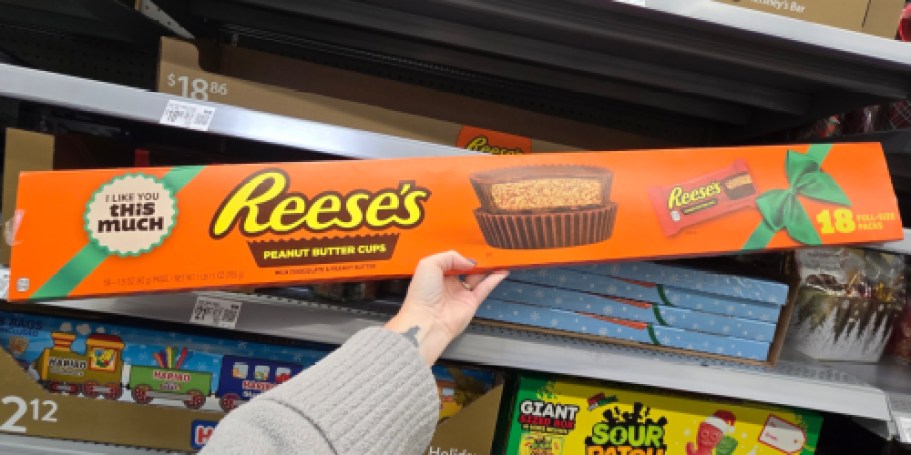 Walmart Holiday Treats: GIANT Reese’s Gift Box, 3-Pound Hershey’s Bar, & More