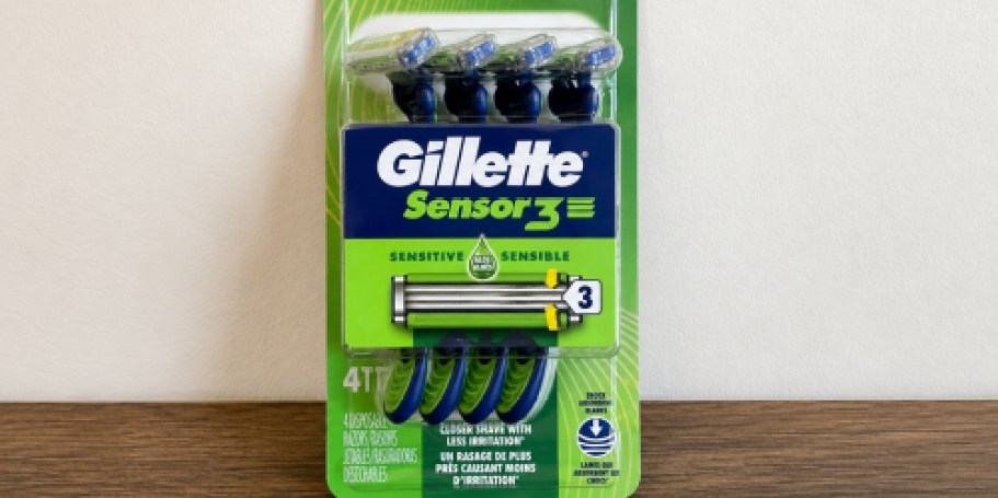 Gillette Sensor3 Men’s Razor 4-Pack Just $3.64 Shipped on Amazon (Reg. $9)