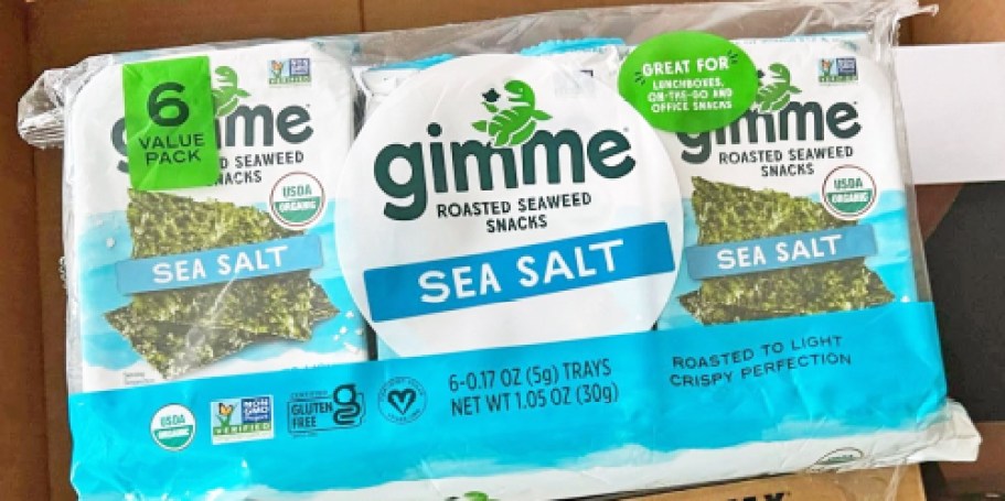 gimMe Organic Roasted Seaweed Sheets 6-Pack Only $2.55 Shipped on Amazon