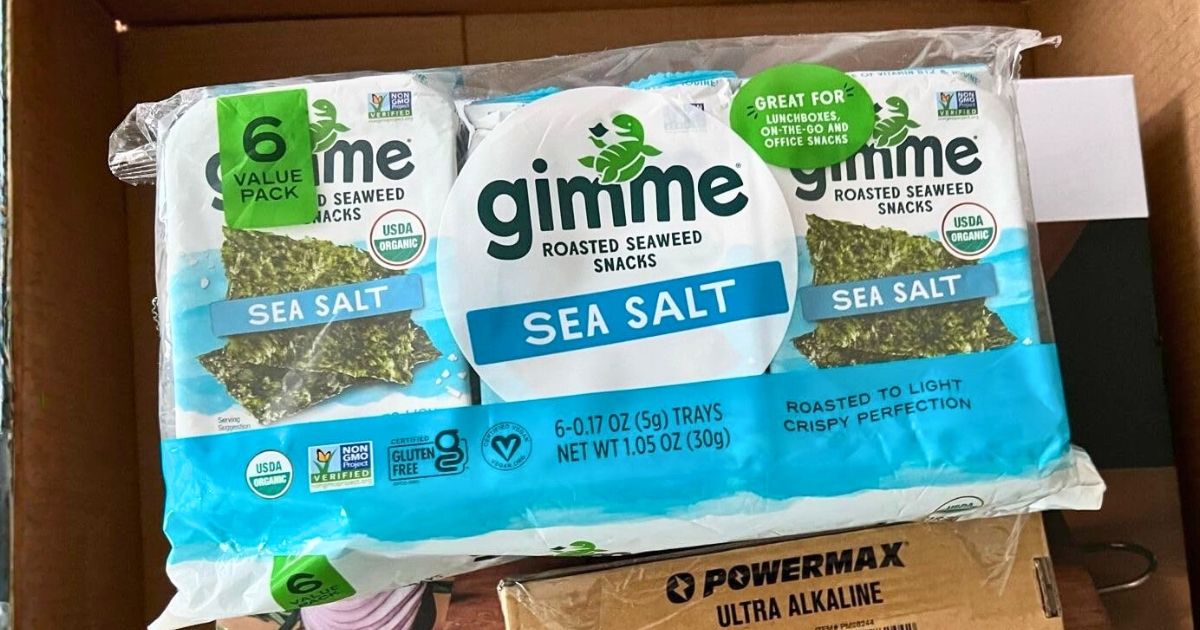 gimme Organic Roasted Seaweed Snacks 6-Count Only $3.93 Shipped on