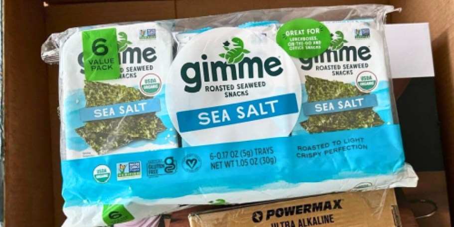 gimme Organic Roasted Seaweed Snacks 6-Count Only $3.93 Shipped on Amazon