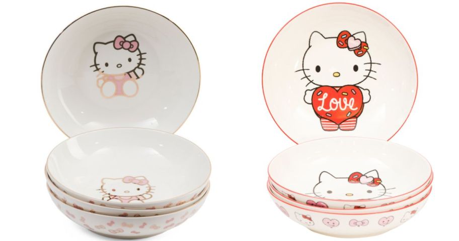 hello kitty dinner bowl stock images