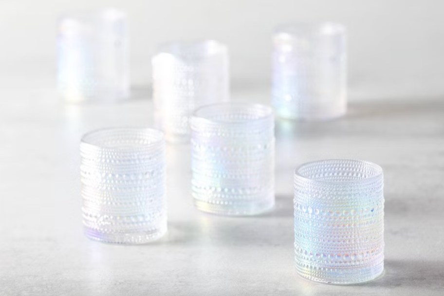 iridescent beaded glasses