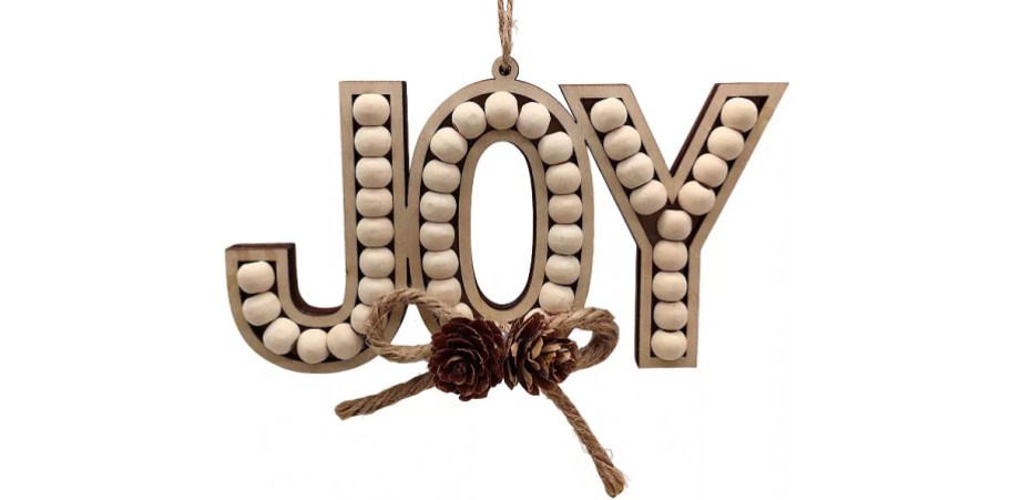 beaded joy christmas ornament