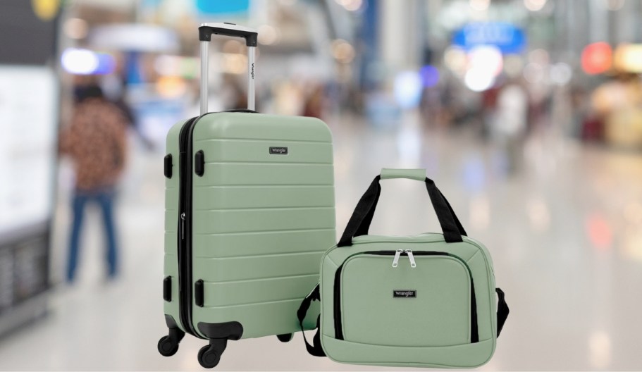 HOT! Wrangler 2-Piece Luggage Set Just $36.78 Shipped on Walmart.com | Includes USB Ports & Cupholder