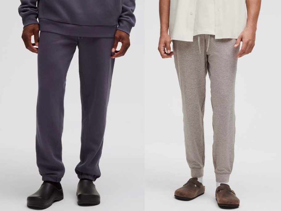 two men wearing black and gray pants