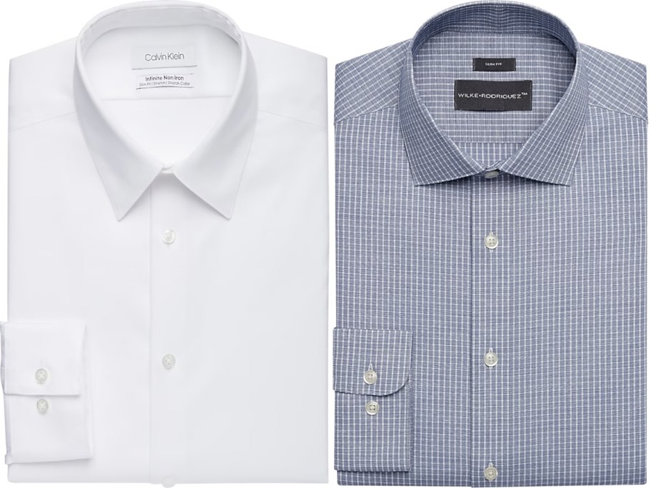 white and blue dress shirts 