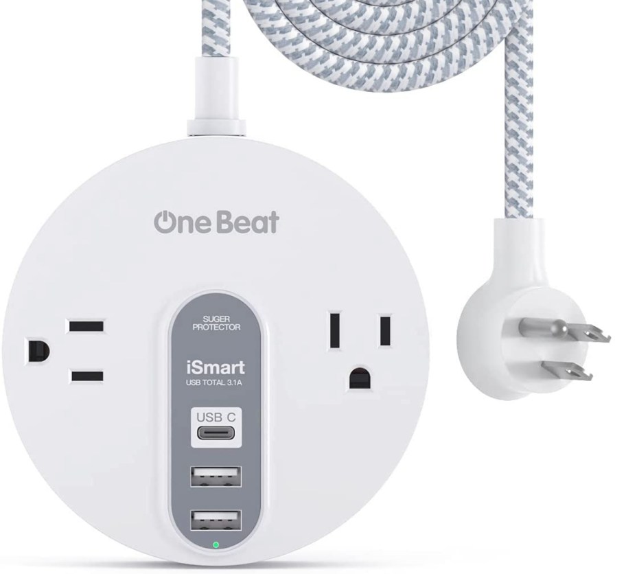 round power strip on white background