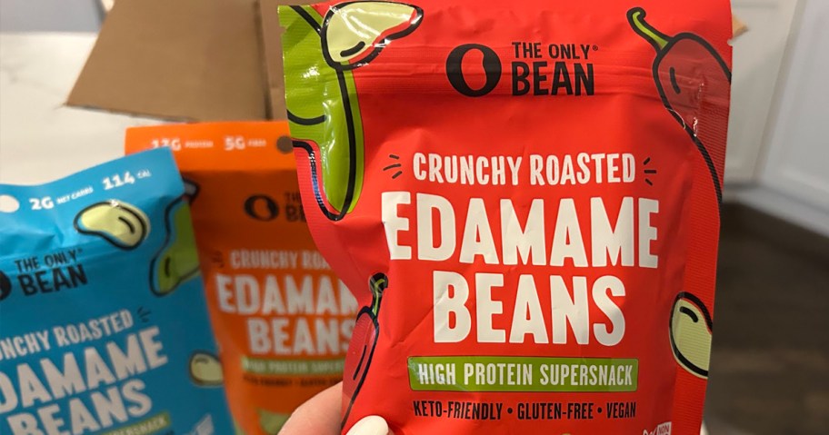 bags of edamame beans