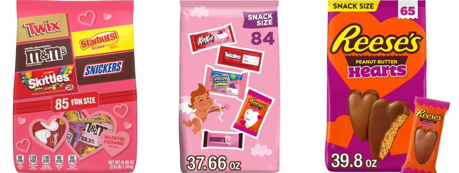 valentines hershey and reeses candy bags 