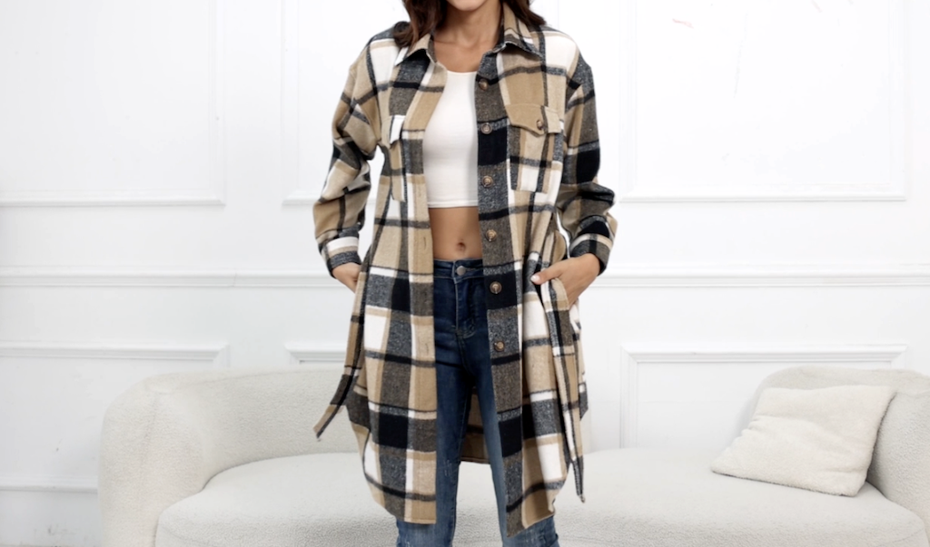 Women’s Oversized Plaid Shacket Only $14.99 on Amazon (Reg. $40)